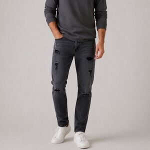 American Eagle Jeans Men's 32x30 Black Dark Wash Slim Skinny‎ Jeans